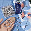 150Pcs Tibetan Style Alloy Glun-on Flat Pad Bails for Pendants Making TIBEP-SC0002-77-3