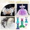 10 Yards Mermaid Color Polyester Pleated Lace Trim Ribbon DIY-WH0419-43F-5