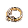 Twist 304 Stainless Steel Finger Rings for Women WG52099-01-4