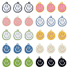 50Pcs 10 Colors Alloy Enamel Pendants ENAM-DC0001-85-1