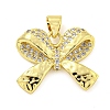 Brass Micro Pave Clear Cubic Zirconia Pendants FIND-Z044-05G-1