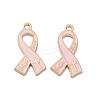 Light Gold Tone Zinc Alloy Enamel Pendants ENAM-WH0061-13B-1