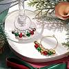 Christmas Brass Bell Wine Glass Charms AJEW-JO00257-2