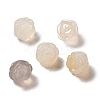 Natural Grey Agate Carved Flower Scattered Beads G-O156-B-35-1