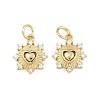 Brass Micro Pave Cubic Zirconia Pendants KK-A269-52G-1