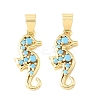 Brass Micro Pave Sky Blue Cubic Zirconia Pendants CU-CBA6938-05G-05-1