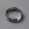 Matte Style 304 Stainless Steel Wide Band Finger Rings for Women Men LS-RJEW-WH0009-14E-P-2