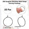 SUNNYCLUE 50Pcs 304 Stainless Steel Hoop Earring Findings STAS-SC0007-29-2