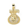 Micro Pave Clear Cubic Zirconia Pendants KK-L253-13G-06-1
