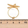 304 Stainless Steel Adjustable Open Cuff Rings for Women RJEW-K303-01G-3