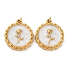 304 Stainless Steel Enamel Pendants STAS-U061-51G-02A-1
