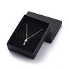 Brass Micro Pave Cubic Zirconia Pendant Necklace NJEW-JN02672-02-5