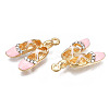 Rack Plating Alloy Enamel Pendants LS-ENAM-T011-130A-4