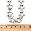 304 Stainless Steel Star Link Chain Necklaces for Women Men NJEW-A043-05P-5