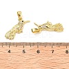 Brass Micro Pave Clear Cubic Zirconia Pendants KK-G533-07C-G-3