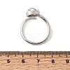 Brass Micro Pave Cubic Zirconia Cuff Open Rings for Women RJEW-L343-01P-7