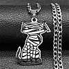 201 Stainless Steel Pendant Necklaces LS-NJEW-C066-02P-1