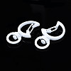 Spray Painted Eco-Friendly Alloy Swivel Snap Hooks Clasps PALLOY-T080-13M-NR-3