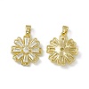 Rack Plating Brass Cubic Zirconia Pendants ZIRC-F130-04G-1