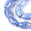 Anti-Tarnish Electroplate Glass Beads Strands EGLA-Q130-02A-03-3