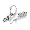316 Surgical Stainless Steel Hand with Eye Hoop Earrings for Women EJEW-P274-09AS-2