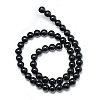 Synthetic Black Stone Bead Strands X-G-R345-4mm-35-1-2