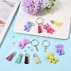 DIY Acrylic Bear Pendant Keychian Making Kits DIY-YW0013-17-2