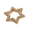 Rack Plating Brass Micro Pave Clear Cubic Zirconia Linking Rings KK-Z070-12G-01-2