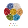 7 Colors Glass Round Seed Beads SEED-YW0001-24A-01-1