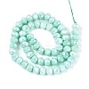 Anti-Tarnish Electroplate Rondelle Glass Beads Strands EGLA-T021-8mm-17-04-3