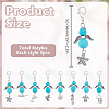 24Pcs 8 Styles Alloy & Synthetic Turquoise Beads  Pendants Decoration HJEW-DR00150-2