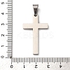 304 Stainless Steel Religion Bible Cross Pendants STAS-F323-11P-3