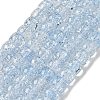 Transparent Spray Painting Crackle Glass Beads Strands GLAA-NH0001-05F-1