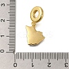 Rack Plating Brass White & Blue Enamel European Dangle Charms KK-M079-21C-G-3
