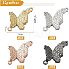 12Pcs 4 Colors Brass Links Connectors KK-BC0002-47-2