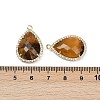 Natural Tiger Eye Faceted Pendants G-I382-05G-09-3