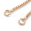 Rack Plating Brass Box Chain Link Bracelet Making KK-A183-03G-3