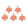 Autumn Theme Rack Plating Alloy Enamel Pendants ENAM-N055-068-1