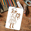 Plastic Drawing Painting Stencils Templates DIY-WH0396-623-3