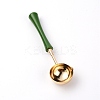 Brass Handle Wax Sealing Stamp Melting Spoon TOOL-WH0133-53B-1