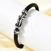 Braided Microfiber Leather Cord Bracelets BJEW-A092-01B-AS-1