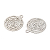Long-Lasting Plated Brass Filigree Pendants KK-K336-25A-P-2