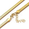 Ion Plating(IP) Unisex 304 Stainless Steel Herringbone Chain Necklaces LS-NJEW-O119-01B-G-1