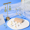 40Pcs 2 Colors 201 Stainless Steel Oval Stud Earring Findings STAS-SC0005-34-4