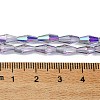 Transparent Electroplate Glass Beads Strands GLAA-K064-05A-HR01-4