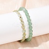 Natural Green Aventurine Beaded Bracelets Set for Women BJEW-G752-02G-07-3
