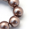 Baking Painted Pearlized Glass Pearl Round Bead Strands HY-Q003-4mm-78-3