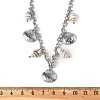 Summer Beach 304 Stainless Steel & Shell Pendant Necklaces NJEW-Z061-09P-5