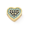 Brass Cubic Zirconia Beads KK-S510-41G-02-1