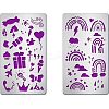 2Pcs 2 Style 304 Stainless Steel Cutting Dies Stencils DIY-FG0001-96-1